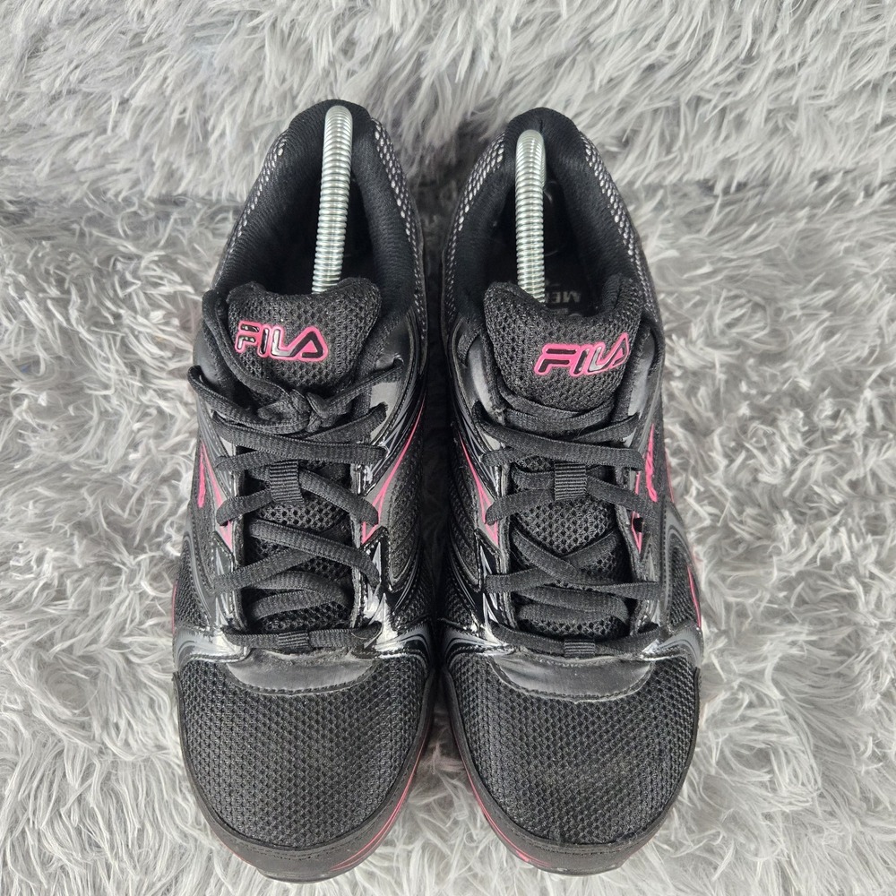 Fila Womens 11 Black Pink Composite Toe Memory Foam Work Sneakers 5SR21264-973 - Picture 3 of 9